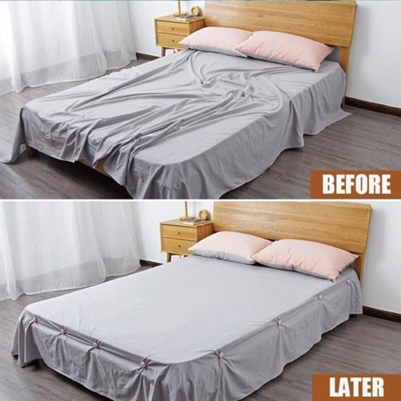 4 Pieces Bed Sheet Holders Fasteners for Keeping Sheets Tight - Picture 1 of 12